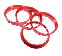 4X Anneaux de centrage 76,0 x 72,6 mm Bagues de Jantes Rouge Made in Germany