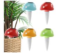 4x arrosage automatique pour plantes d'intérieur - distributeur d'eau pour plantes - cônes d'argile pour arroser les fleurs - hydrospikes (04 pièces - champignons)