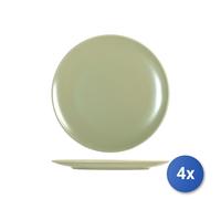 4X Assiette H&H Denver 26 Cm Verte Plate En Grès