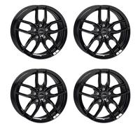 4x AUTEC Jantes BAVARIS 6,5x16 ET22 5x112 Noir compatibles avec BMW 3