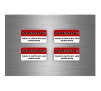 4x autocollant sticker alarme voiture antivol gps