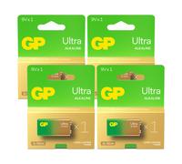 4x Batterie 9V Alkaline GP Ultra 6LR61 Puissance Durable Power Block