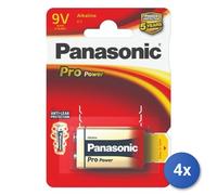 4X Batterie 9V Marque Panasonic Modèle 6LR61/9V Alkaline