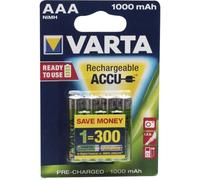 4x Batterie AAA Micro varta rechargeable accu 1000 mAh NiMH 5703 ready 2use BLISTER