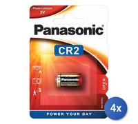 4X Batterie Au Lithium Signée Panasonic, Modèle CR-2L/1BP