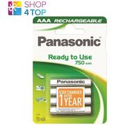 4x Batteries Rechargeables Panasonic AAA 750mAh NiMH 1,2V Prêtes à l’emploi