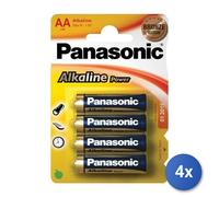 4X Blister 4 Stylo Goobay LR6 4-BL Panasonic Alkaline Power Batterie Monouso AA