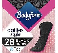 4x Bodyform Noir Protège-Slip Normale 28 Par Paquet