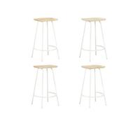 4x Bois de Manguier Massif Tabourets de Bar Chaises de Pub Sièges de Bistro Tabourets de Comptoir Chaises de Salle à Manger Cuisine