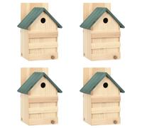 4x Bois de Sapin Nichoirs 23x19x33 cm Maison Cage à Oiseaux Jardin vidaXL
