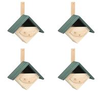 4x Bois de Sapin Nichoirs 24x16x30 cm Maison Cage à Oiseaux Jardin vidaXL