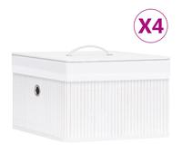 4x Boîtes de Rangement en Bambou Coffre Organisateur Stockage Maison vidaXL