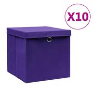 4x Boîtes de Rangement Tissu Intissé Rouge Foncé Coffre Emballage vidaXL