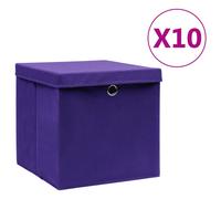 4x Boîtes de Rangement Tissu Intissé Rouge Foncé Coffre Emballage vidaXL