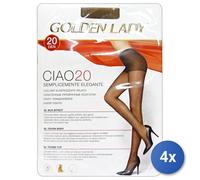 4X Bonjour Collants 20 DEN 36O Castor Tg.II