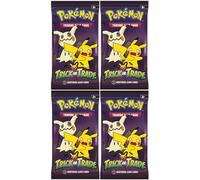 4X Booster Pokemon - Trick Or Trade 2023 (Edition Anglaise Officielle, 3 Cartes par Booster, Scellé & Protégé)