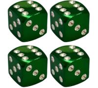 4x Bouchon de valve capuchon forme dé aluminium schrader pneu vélo moto auto voiture quad trottinette, vert