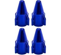 4x Bouchon de valve capuchon forme fusée rocket aluminium schrader pneu vélo moto auto voiture quad trottinette bleu