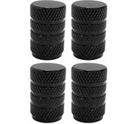 4x Bouchon de valve capuchon forme métal aluminium schrader pneu vélo moto auto voiture quad trottinette, noir