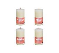4x Bougies Pilier Rustiques 130x68 mm Perle Douce Cierges sans Fumée