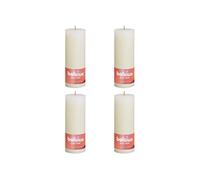 4x Bougies Pilier Rustiques 190x68 mm Perle Douce Cierges sans Fumée