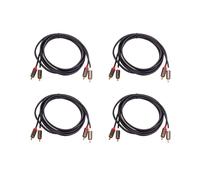 4X Câble Audio Coaxial 2RCA à 2 RCA 3.5 Jack Stéréo RCA Audio Cordon 1M pour Maison Cinéma DVD TV Amplificateur CD Boîte à Sons