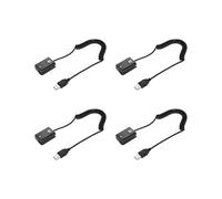 4X Câble de Charge USB à Ressort de Batterie Factice NP-FW50 pour A7 A7R A7S A7M A7II A7S2 A7M2 A7R2 A6500 A6300 Coupleur CC
