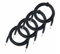 4x Cable Jack Connecteur Amplificateur Enceinte Audio Mono 6.35mm (1/4'') 5 m