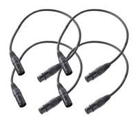 4x Cable XLR 0,5m Microphone Haut Parleur Sonorisation DJ PA Studio Femelle Male