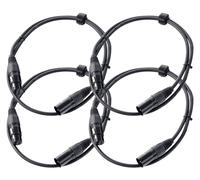 4x Cable XLR 1m Microphone Haut parleur Sonorisation PA Studio Live Female Male