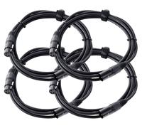 4x Cable XLR 2,5m Female Male 3 Broches Microphone Haut Parleur Sonorsiation