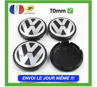 4X CACHE MOYEU CENTRE DE ROUE Pour Volkswagen VW 70MM Embleme Logo Insigne Jante