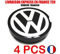 4x Cache Moyeu Volkswagen Jante Centre De Roue enjoliveur VW 55mm noir Neuf