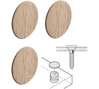 4x Cache trou bois 18 mm Chêne autocollant naturel vis plastique capuchon protection perçage