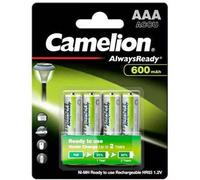 Camelion Pile rechargeable AlwaysReady Solar LR3 (AAA) NiMH 600 mAh 1,2 V – Pack 4