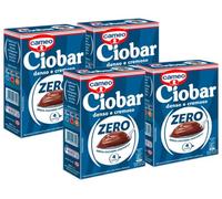 4X Cameo Ciobar Zero Préparé pour Chocolat Chaud au Chocolat avec Zéro Sucres Ajoutés Dense et Crémeux Boîte avec 5 Sachets 76g [4 Packs]