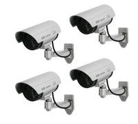 4x caméra de surveillance factice avec LED clignotante IR1100 S LED IR