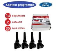 4x capteurs TPMS Ford 433 MHz préprogrammés - valves roue pour Mondeo Mk5, Focus Mk3, C-Max, Kuga, Ecosport