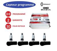 4x capteurs TPMS programmés 433 MHz pour Dacia / Smart / Renault - Dokker Duster Lodgy Logan Sandero Forfour