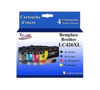 - 4x Cartouche compatible avec Brother LC426 XL pour Brother MFC-J4335DW, MFC-J4340DW, MFC-J4340DWE