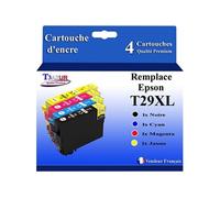 4 cartouches d'encre compatibles pour Epson XP435, XP442, XP445 - remplace Epson T29XL (29XL) - T3AZUR