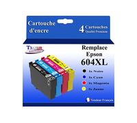 - 4x Cartouches compatibles avec Epson WorkForce WF2910DWF, WF2930DWF, WF2935DWF, WF2950DWF, 604XL