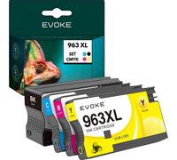 4x cartouches d'impression Cartouche d'encre pour HP 963 | Jeu noir + couleur | Remplacement pour 9010e 9012e 9014e 9015e 9019e 9020 9022e 9023 9025e