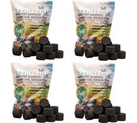 4x CASUSGRILL Briquettes de charbon de bois pour barbecue en bambou matériaux naturels Briquettes pour barbecue