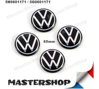 4X CENTRES DE ROUE VW caches moyeu jante alu 65mm emblème VOLKSWAGEN - 5H0601171 - 5G0601171