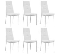 4x Chaise de Salle à Manger Cuir Artificiel Noir Chaises de Cuisine vidaXL