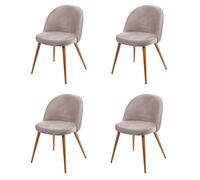 4x Chaise De Salle À Manger Hwc-D53, Fauteuil, Style Rétro Années 50, En Velours Gris Brun Gris