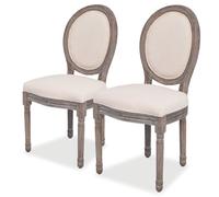 4x Chaise de Salle à Manger Lin Chaise à Manger Chaise de Cuisine vidaXL