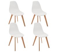 4x Chaise d'enfant 'scandinave' blanche atmosphera.
