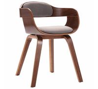 4x Chaise Salle à Manger Bois Cintré Cuir Artificiel Chaises de Cuisine vidaXL